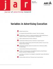 Journal of Advertising Research: 47 (1)