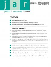 Journal of Advertising Research: 49 (3)