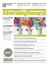 Journal of Advertising Research: 53 (3)