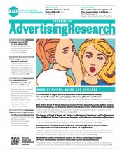 Journal of Advertising Research: 57 (2)