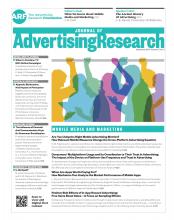 Journal of Advertising Research: 57 (3)