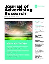 Journal of Advertising Research: 58 (3)