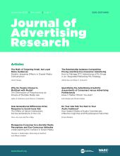 Journal of Advertising Research: 60 (3)